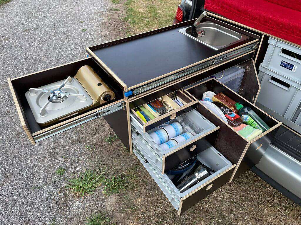 DIY - Küchenbox für Minicamper selber bauen (Campingküche