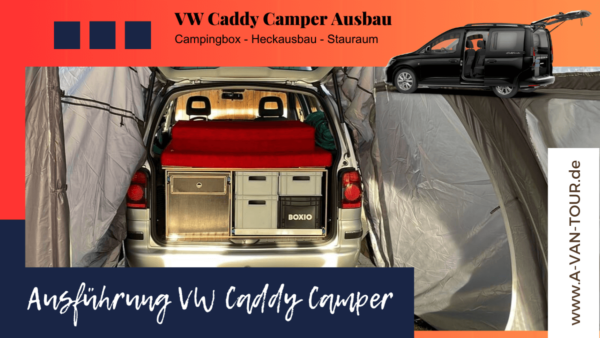 Caddy Camper Heckausbau - VW Caddy Camperausbau - Caddy Minicamper - Euroboxen Camping im VW Caddy - 11