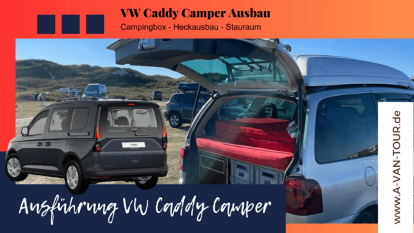 Caddy Camper Heckausbau - VW Caddy Camperausbau - Caddy Minicamper - Euroboxen Camping im VW Caddy - 14