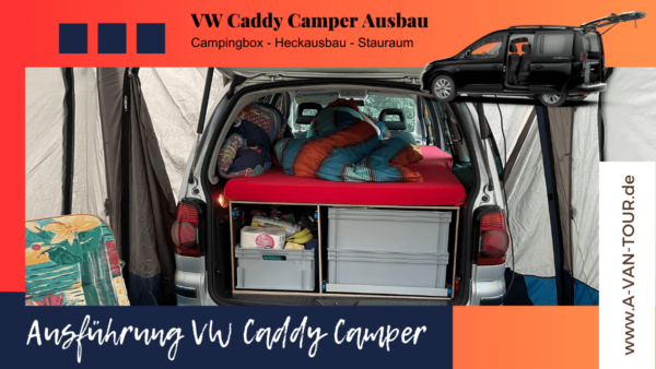 Caddy Camper Heckausbau - VW Caddy Camperausbau - Caddy Minicamper - Euroboxen Camping im VW Caddy - 5