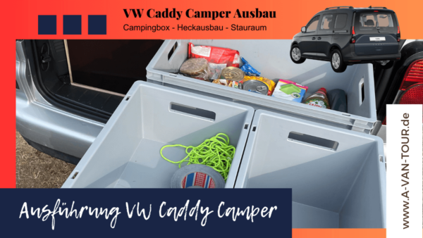 Caddy Camper Heckausbau - VW Caddy Camperausbau - Caddy Minicamper - Euroboxen Camping im VW Caddy - 9