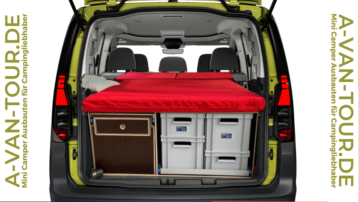 VW Caddy Camper Campingbox - Stauraum, Schlafen, Kochen Im Caddy